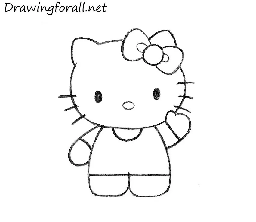 How to draw Hello Kitty easy