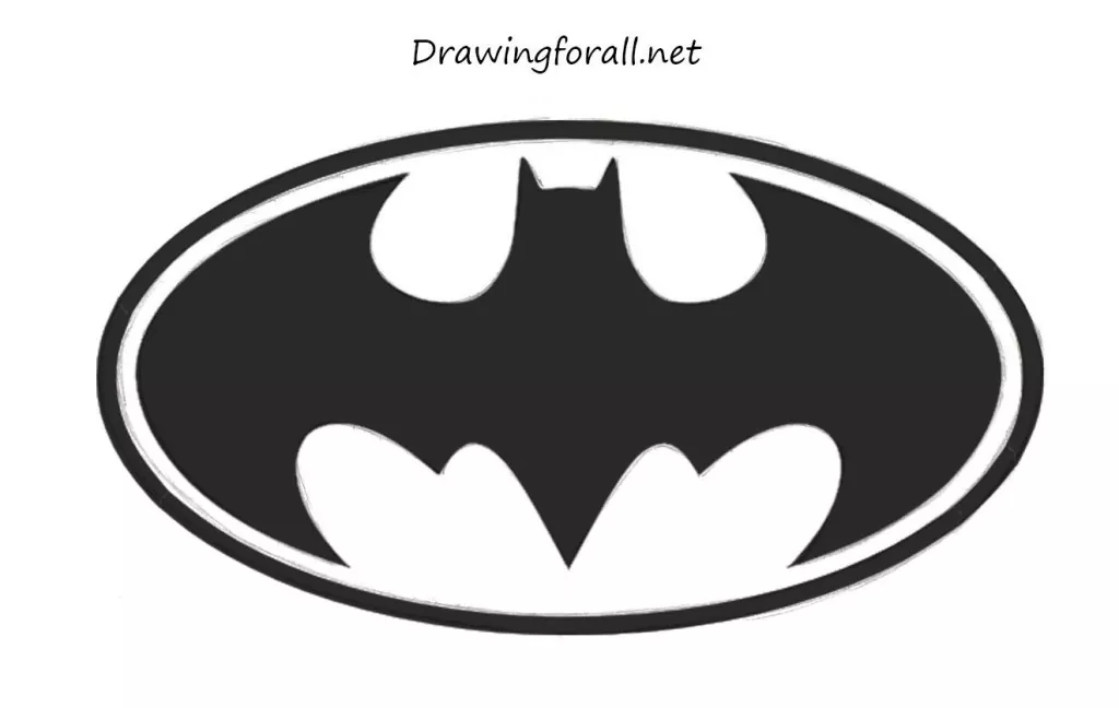 how to draw batman's logo
