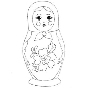 How to Draw a Matryoshka Doll