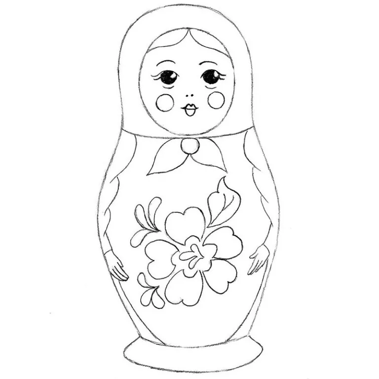 How to Draw a Matryoshka Doll