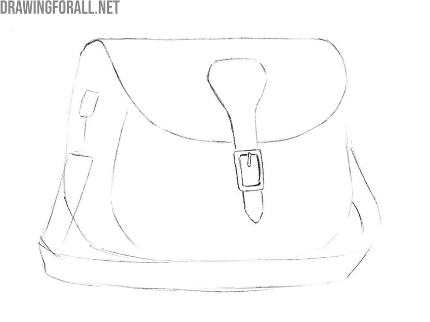 Outline the flap with darker final lines