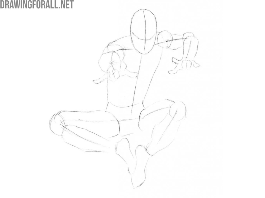Sketch Scarlet Spider’s legs