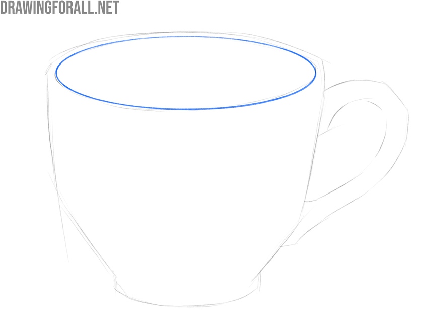 Draw out the inner rim of the cup