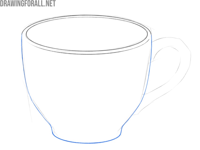 Draw out the bowl of the cup