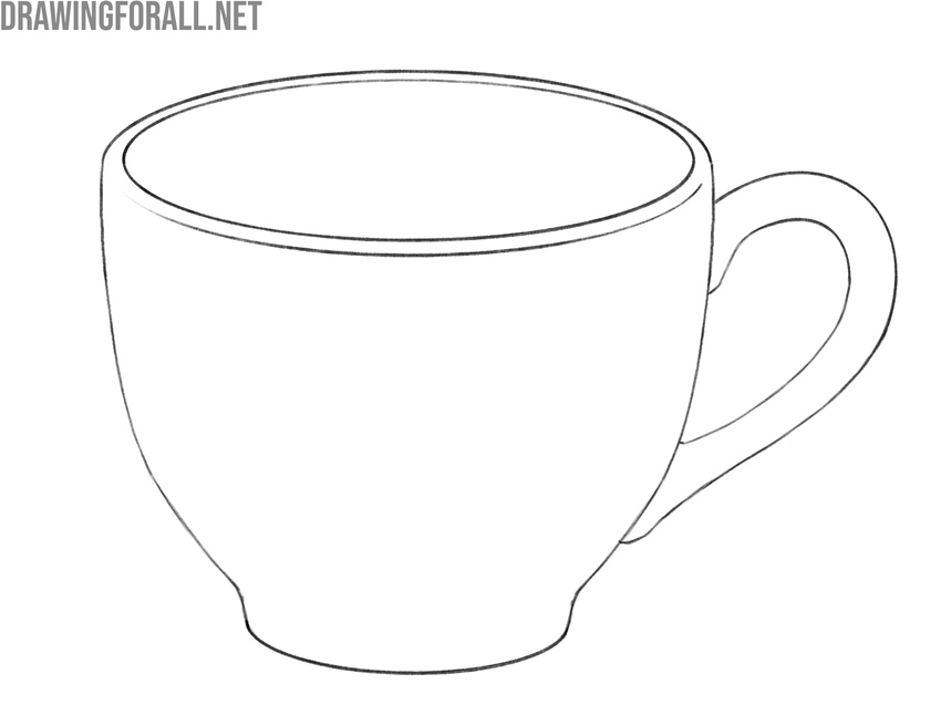 Clean and refine the cup outline