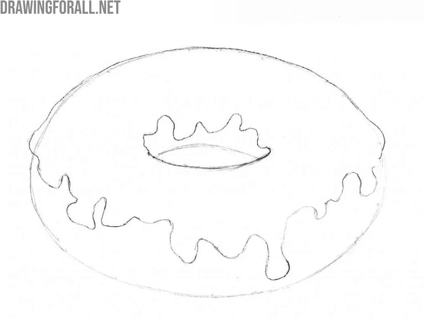 Draw out the donut dripping glaze