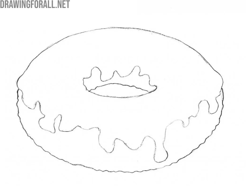 Detail the lower edge of the dough