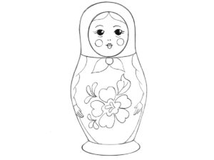 how to draw a matryoshka doll featured image