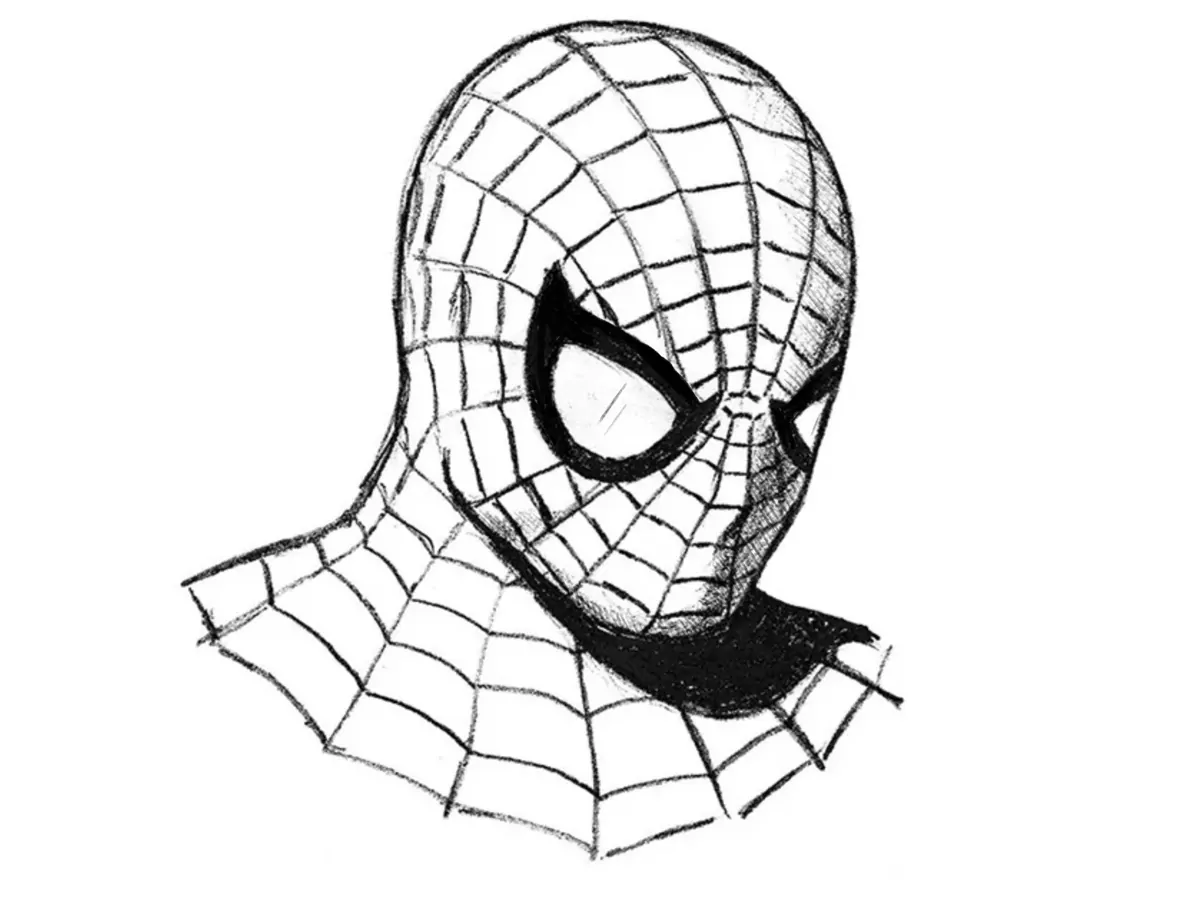 how to draw spider man head featured image