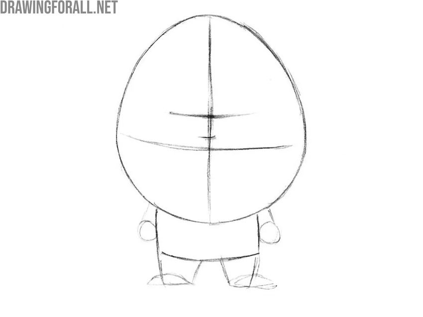 Draw the arms and legs of Ike Broflovski