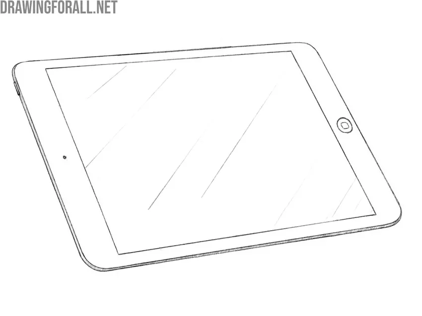 Shade and add reflections to the tablet
