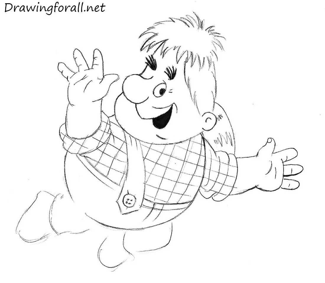 Draw out the shirt of Karlsson