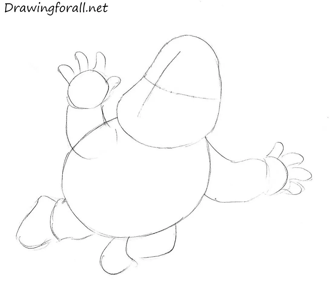 Add the character’s legs and shoes