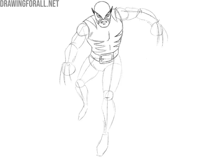 Draw out the original Wolverine torso