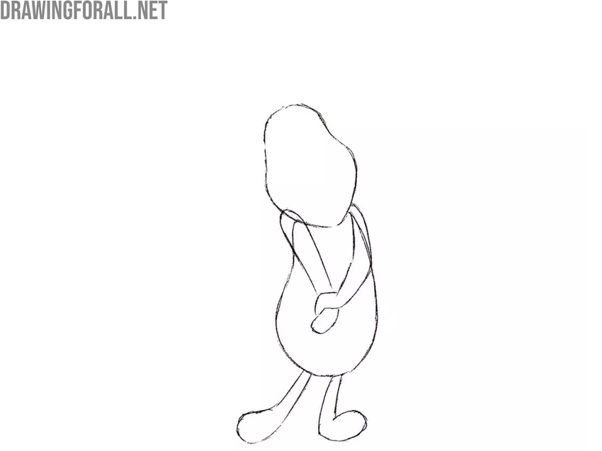 Draw the arms and legs of Piglet