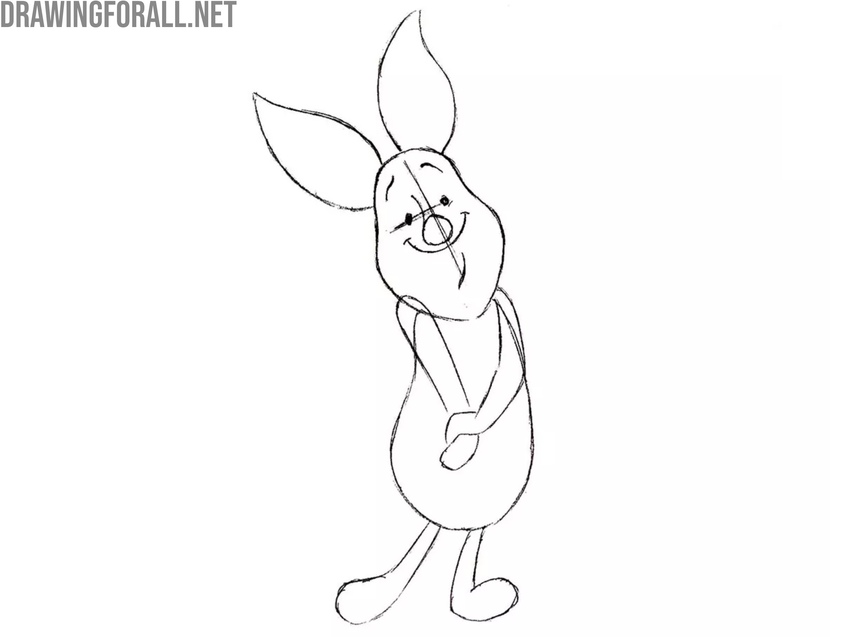 Draw out the face of Piglet