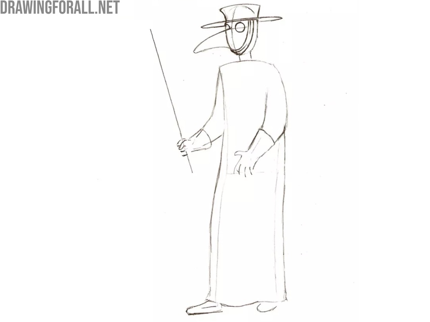 Draw the plague doctor goggles