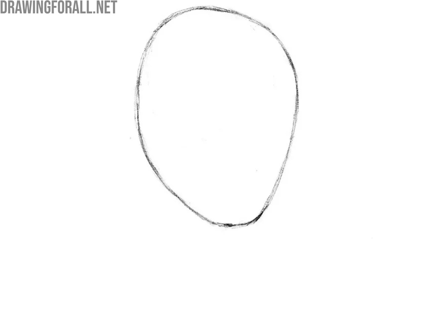 Sketch Peter Parker’s head outline