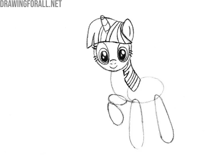 Illustrate the pony’s mane