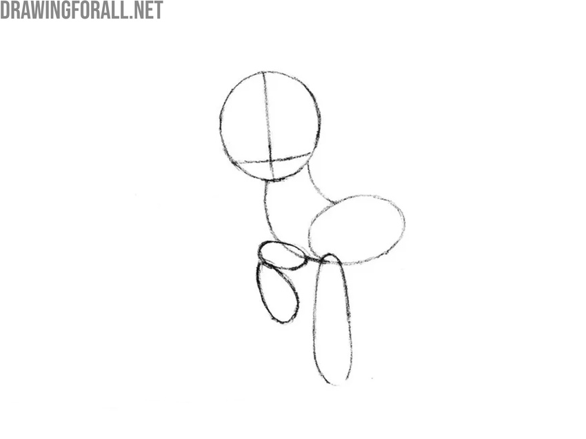 Draw the front limbs of Twilight Sparkle