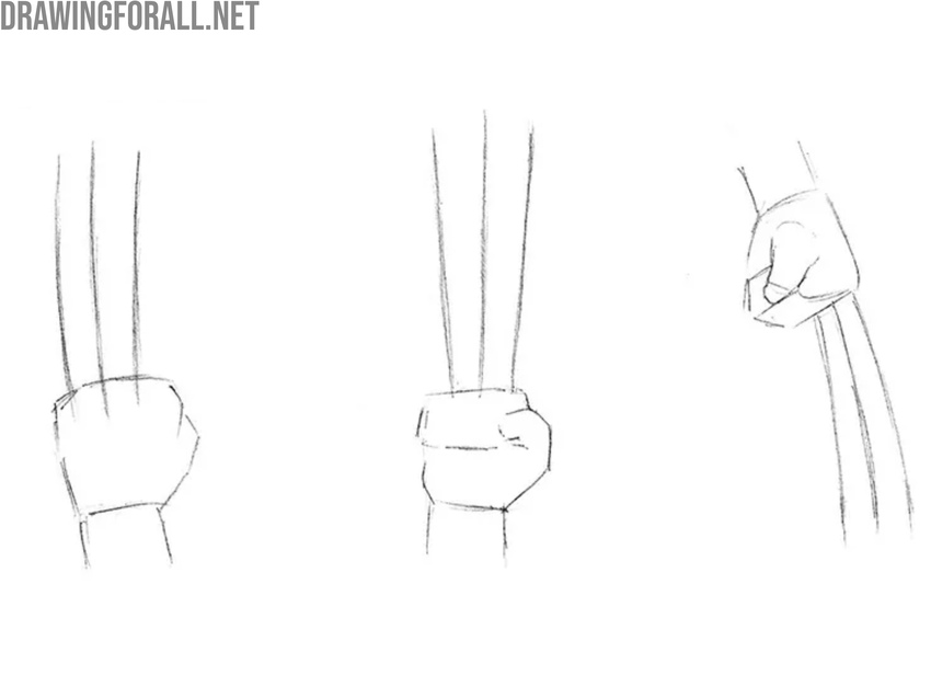 Sketch the claws of Wolverine