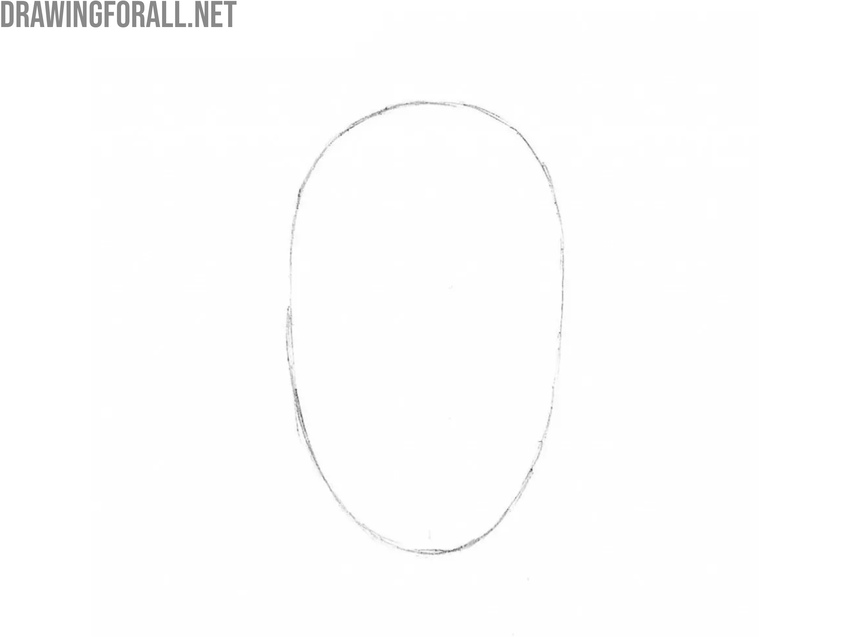 Sketch the basic outline of Logan’s face