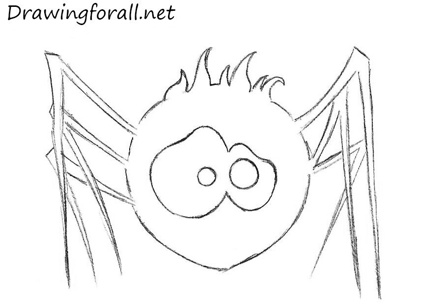 how to draw a spider for kids