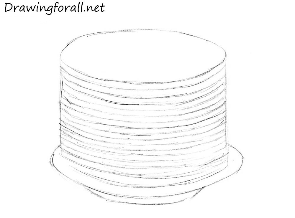 how to draw a stack of pancakes