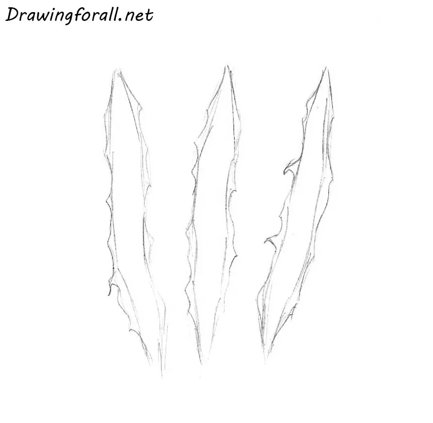 how to draw wolverine clawmarks