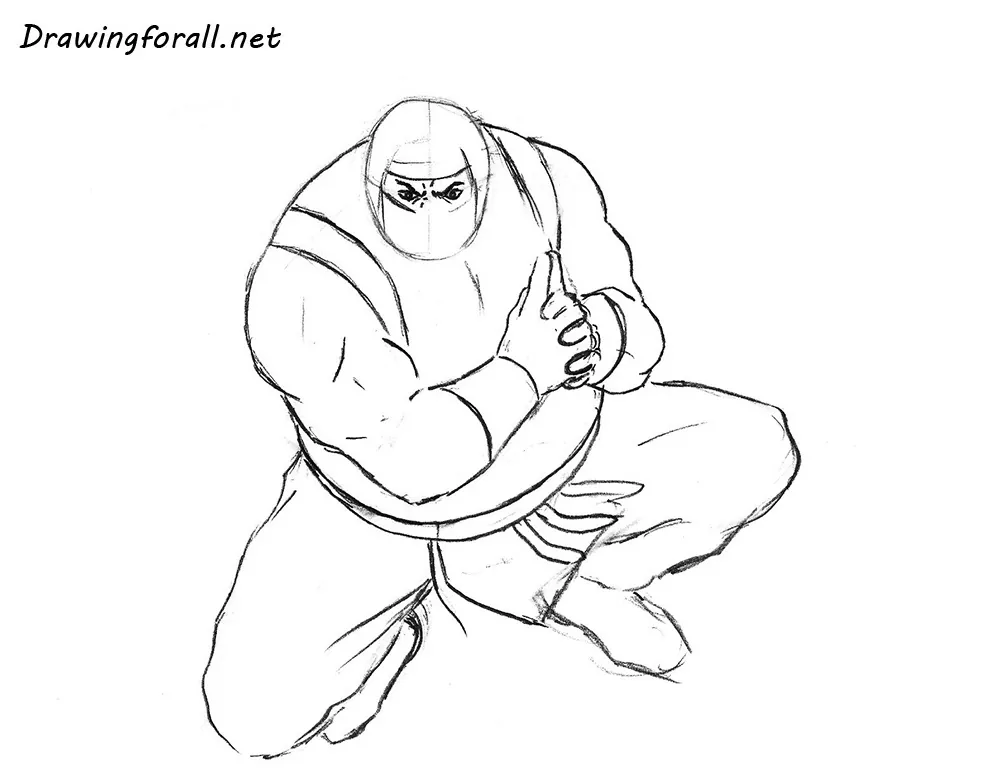 how to draw a ninja with a pencil