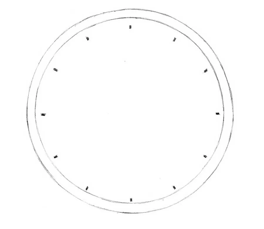 how to draw a clock with a pincil