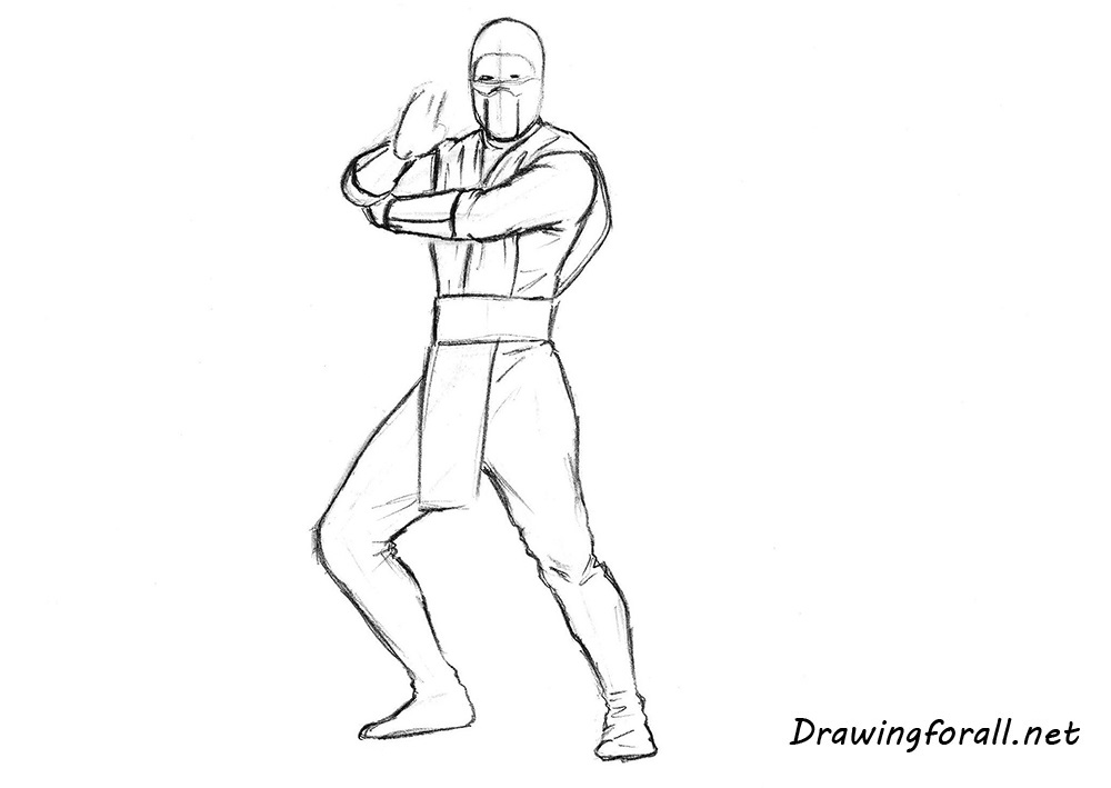 how to draw scorpion from mortal kombat movie