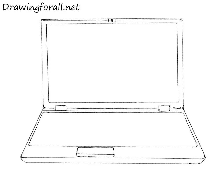 laptop pencil drawing