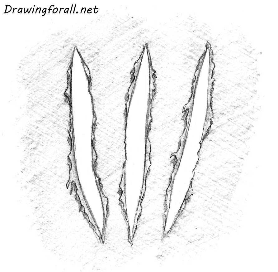 How to Draw Wolverine Claw Marks