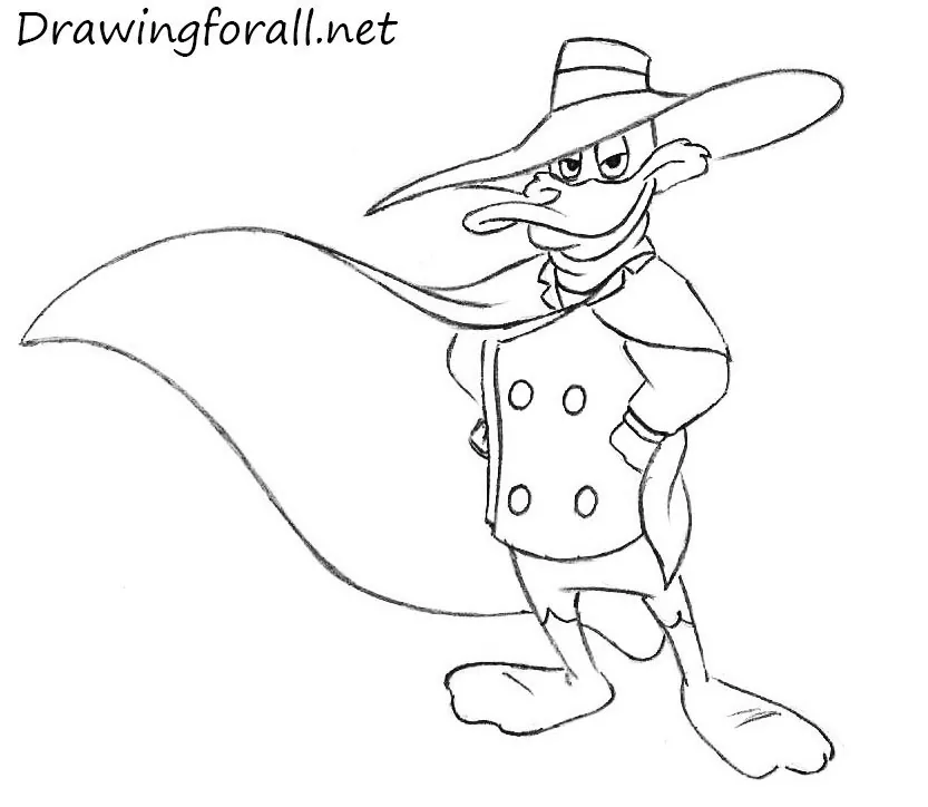 How to Draw Darkwing Duck