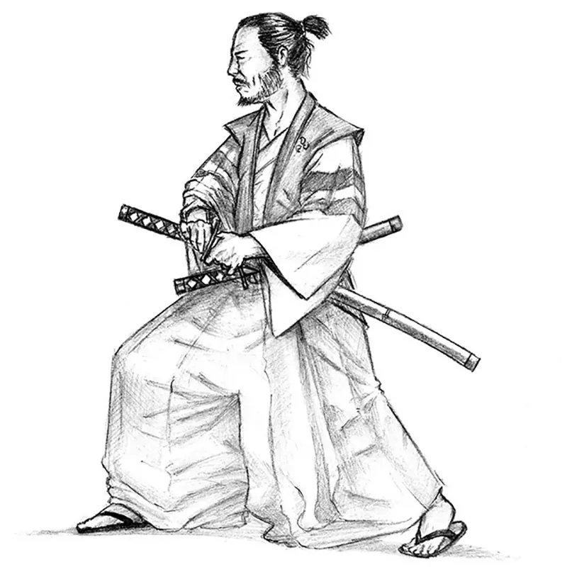 ancient samurai drawing