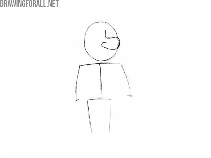 Draw the cartoon nose of Ded Moroz