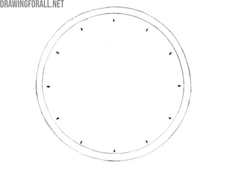 Clock Rang Element Drawing How to Draw a Clock
