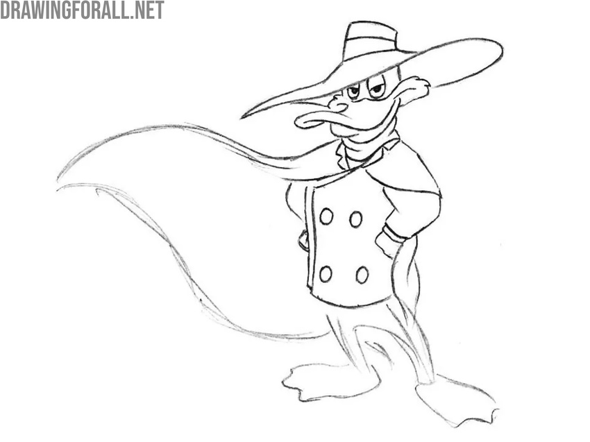 Detail the duck’s torso and arms