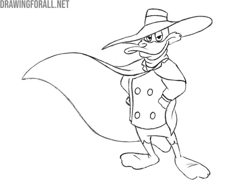 Draw the feet of Darkwing Duck