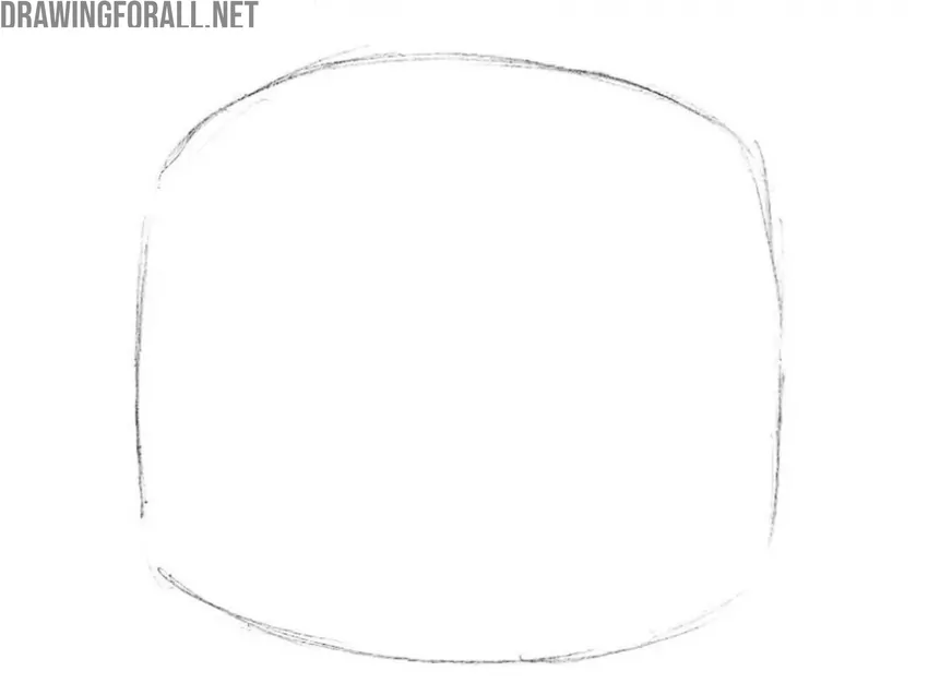 Sketch the basic burger shape