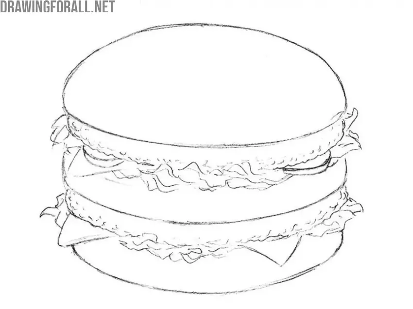 Refine the bottom layers of the burger