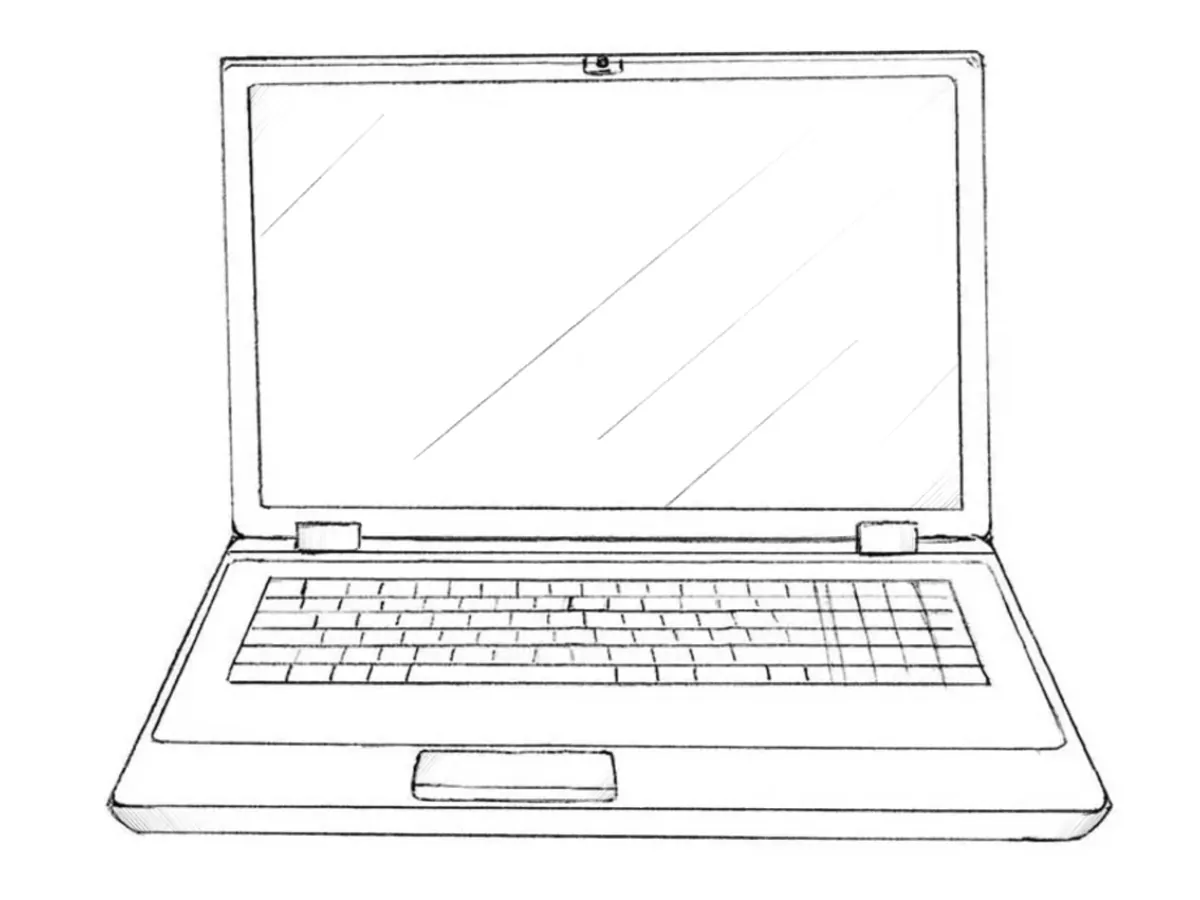 how to draw a laptop featured image