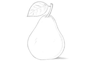 how to draw a pear featured image