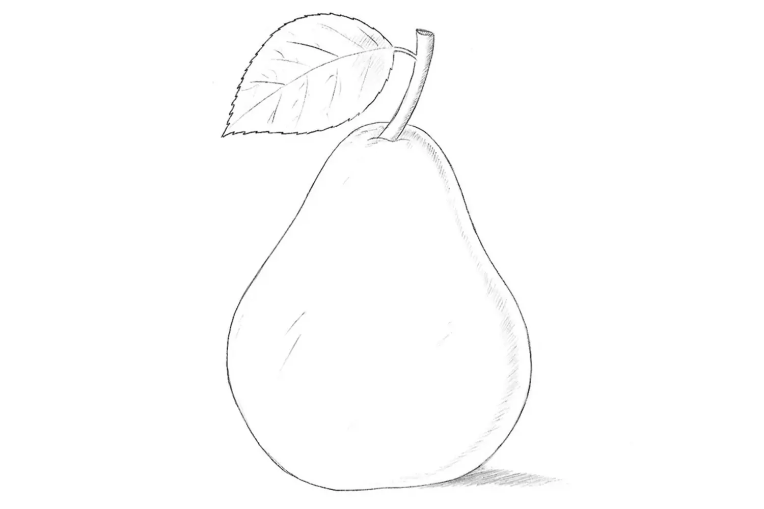 how to draw a pear featured image