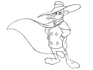 how to draw darkwing duck featured image
