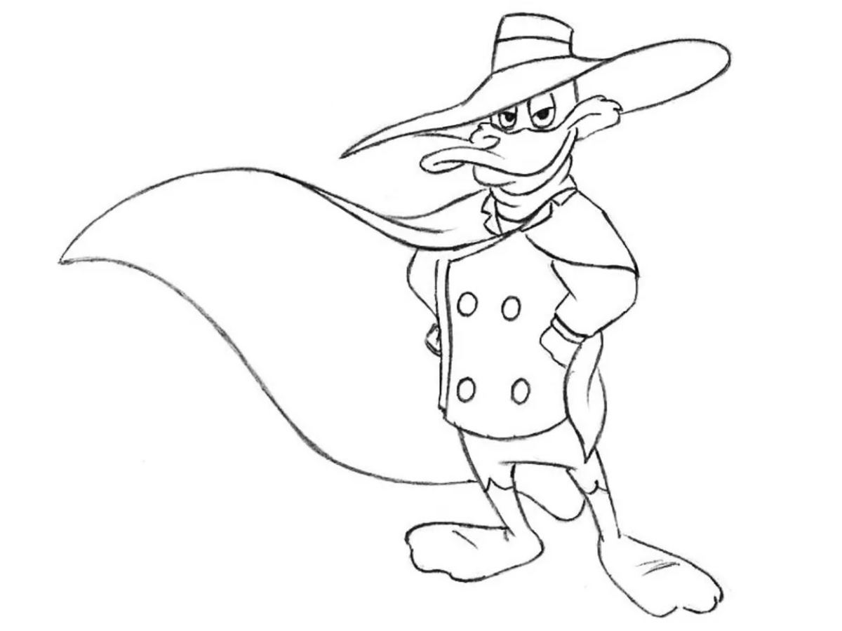 how to draw darkwing duck featured image