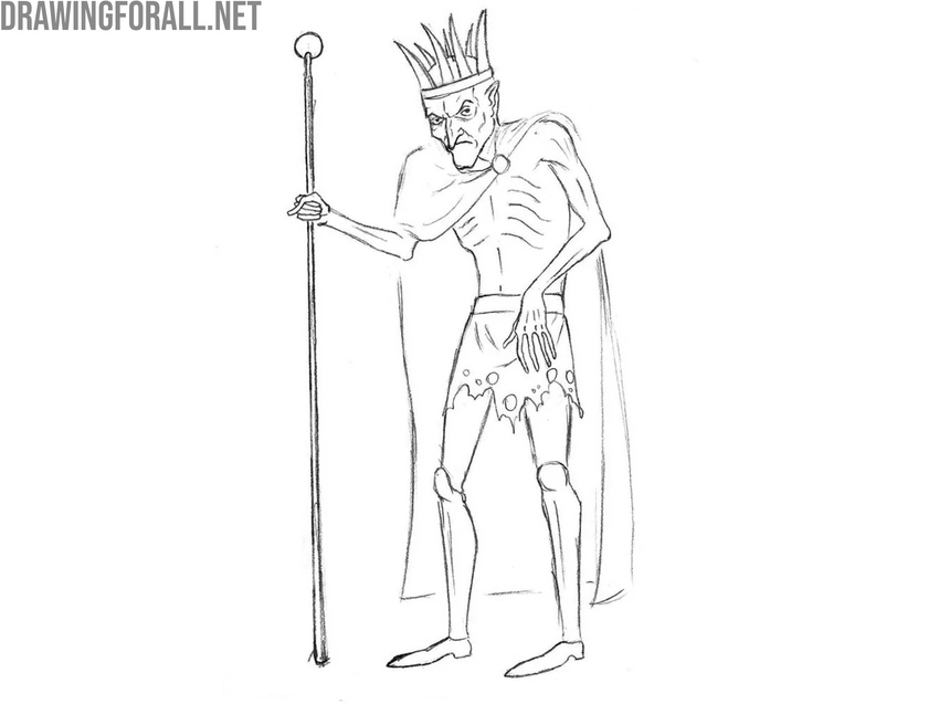 Draw out the lower body of Koschei