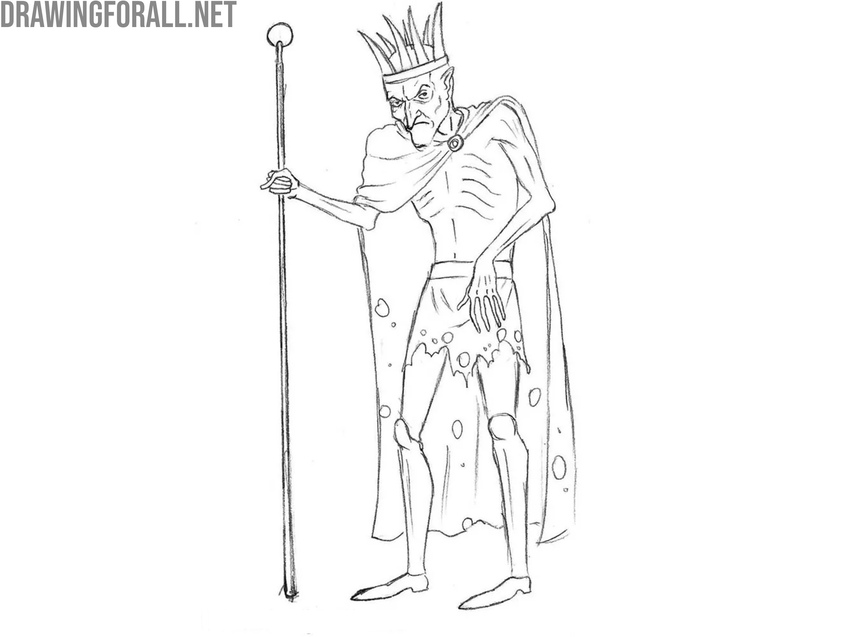 Draw details on the cape of Koschei