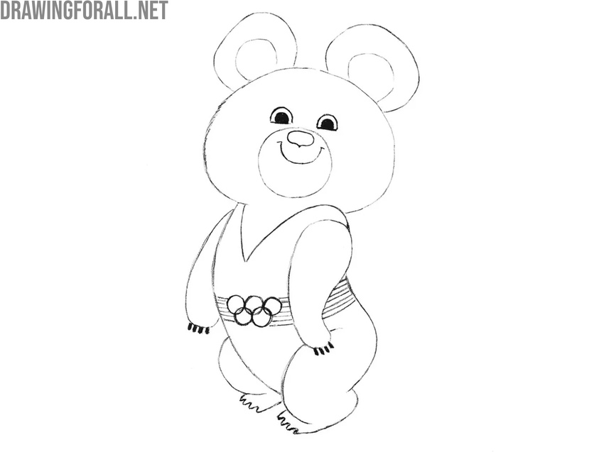 Draw the Olympic belt with the rings